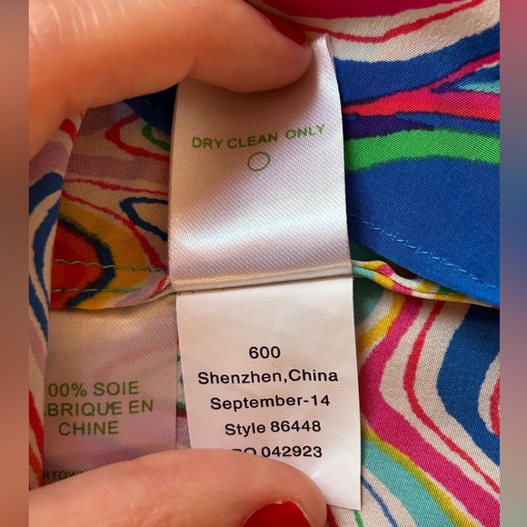 NWT Lilly Pulitzer Rogan Top Shorely Blue The Catch Stripe Size XS - Picture 6 of 7